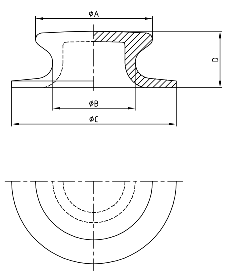 يلقي الفولاذ 6 'زر chock