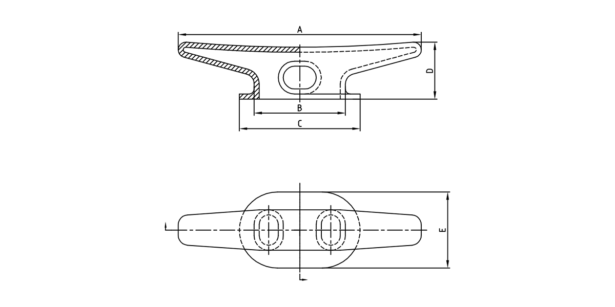  يلقي الفولاذ kevel chock